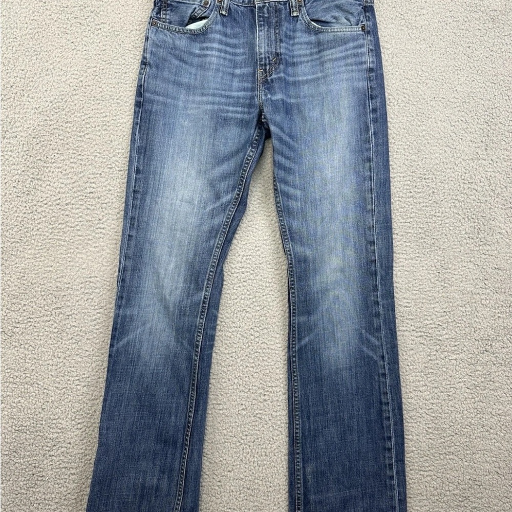 Levis 527 Jeans Mens 32x36 Bootcut Blue Cotton Denim Pockets Medium Wash